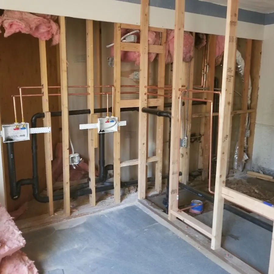 Copper pipe rough-in and plumbing installation in Grosse Pointe Park
